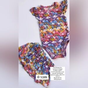 Posh Peanut Rainbow Unicorn Kids Matching Set